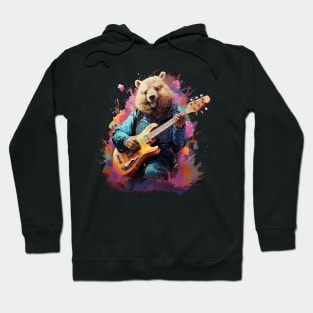 Wombat Playing Guitar Hoodie